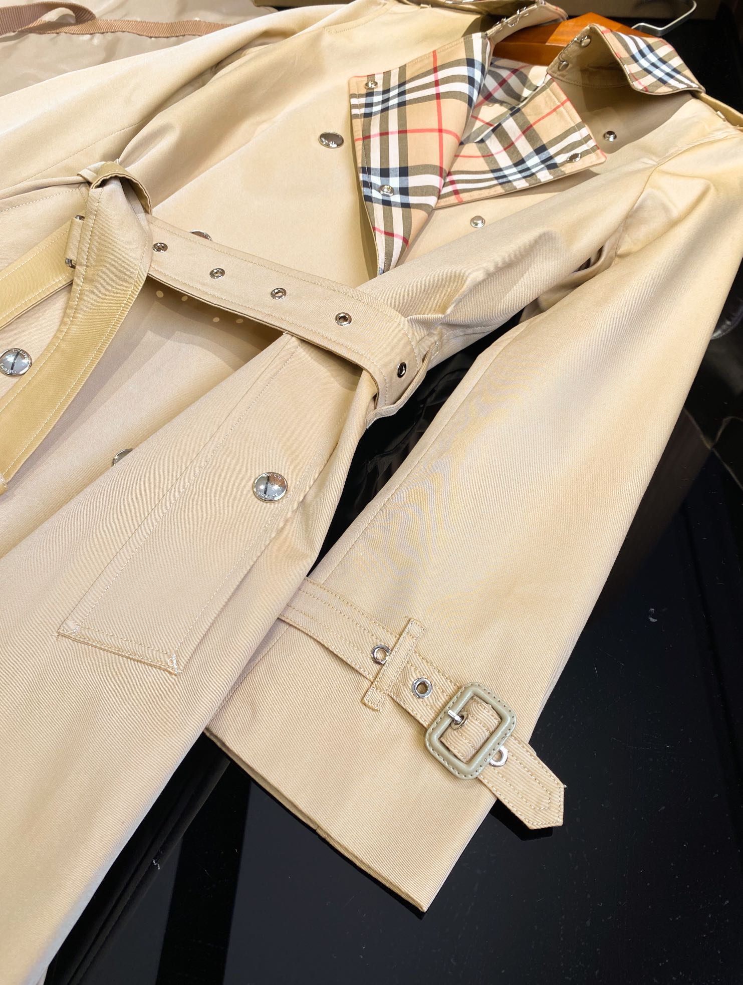 Handmade cotton trench coat