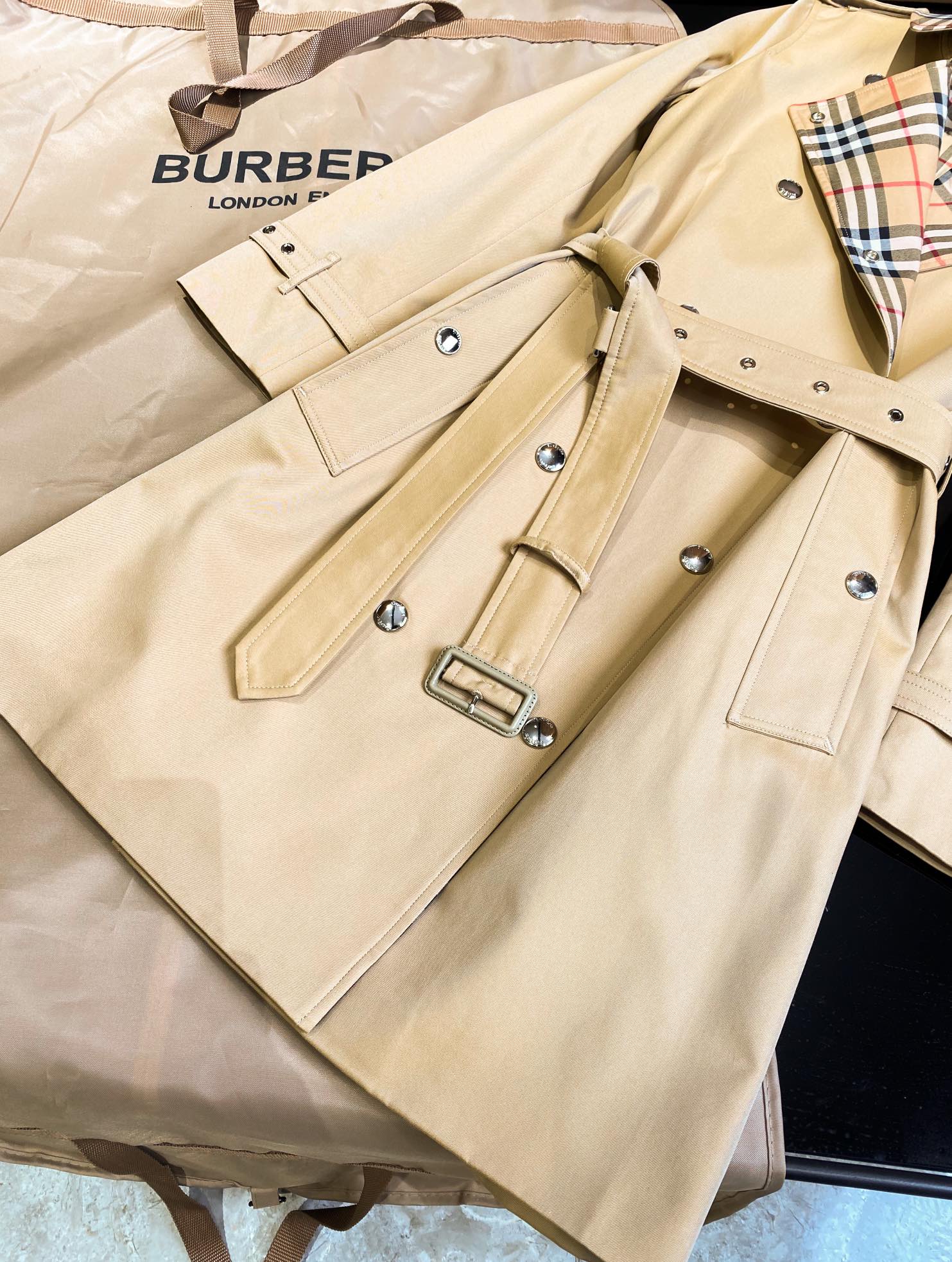 Handmade cotton trench coat