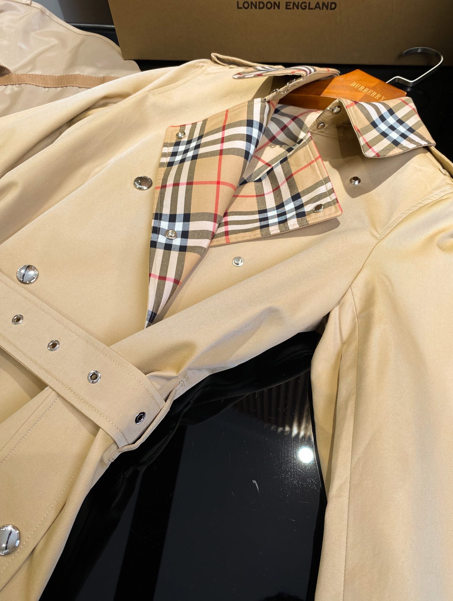 Handmade cotton trench coat