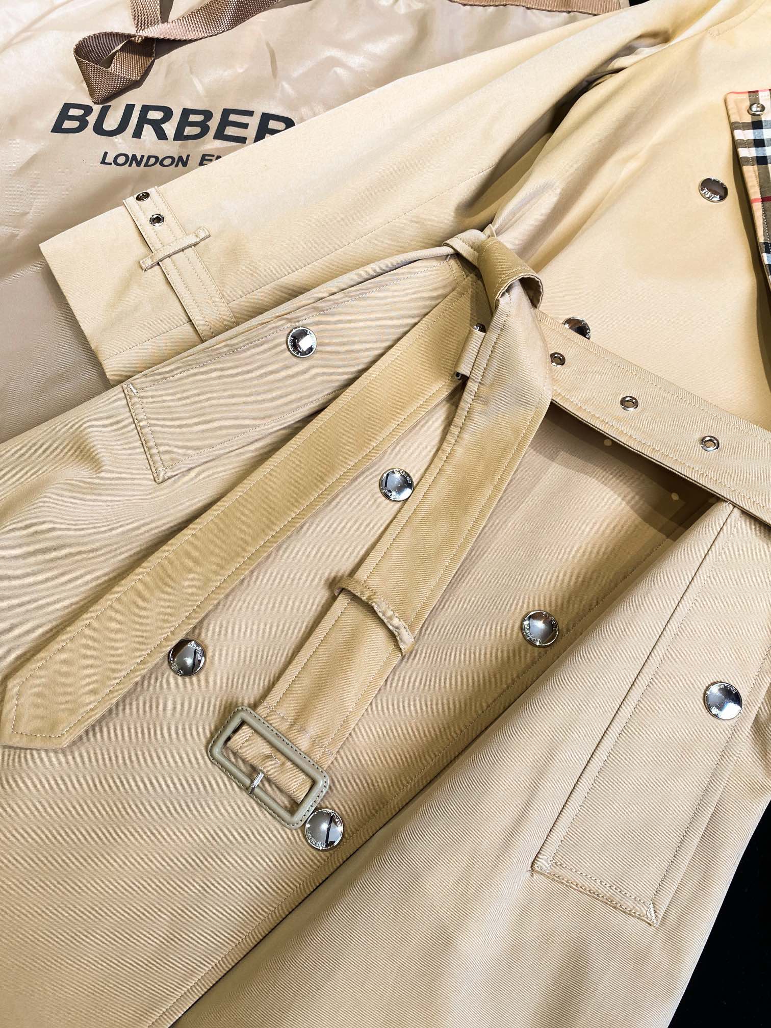 Handmade cotton trench coat