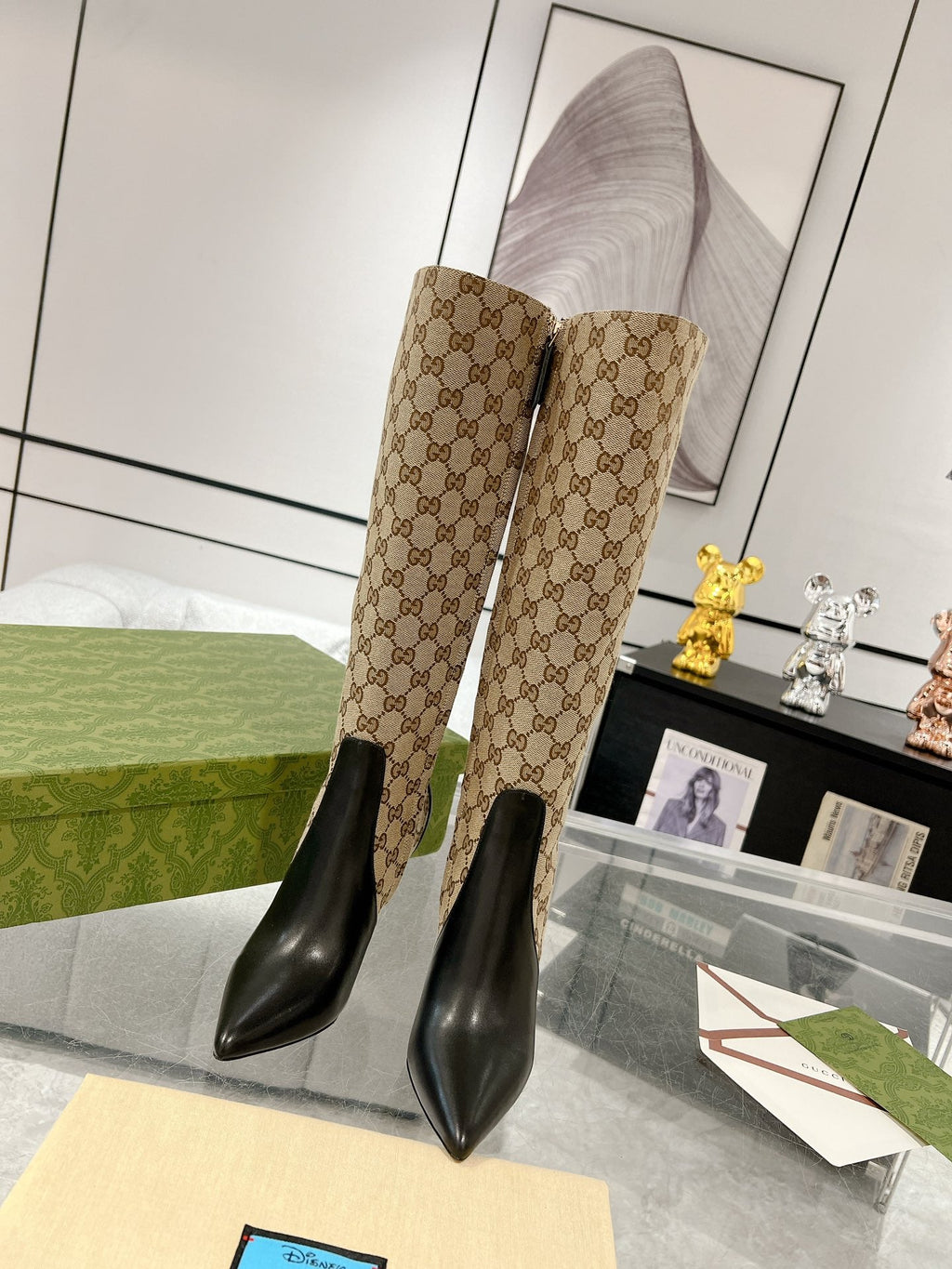 High-heeled ankle boots for women