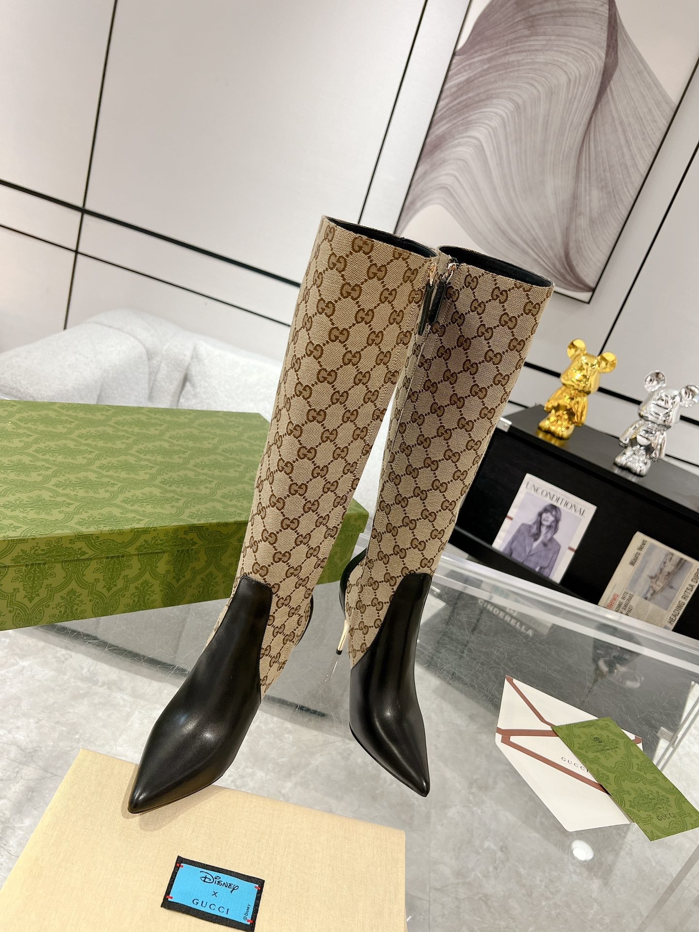 High-heeled ankle boots for women