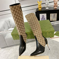 High-heeled ankle boots for women