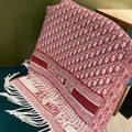 Classic jacquard cashmere scarf