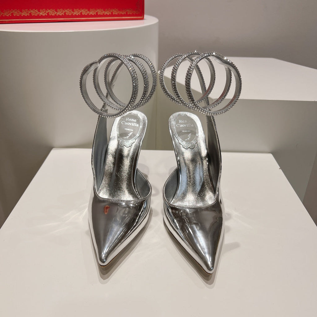 Cleo Slingback-Pumps mit Schlangenmuster