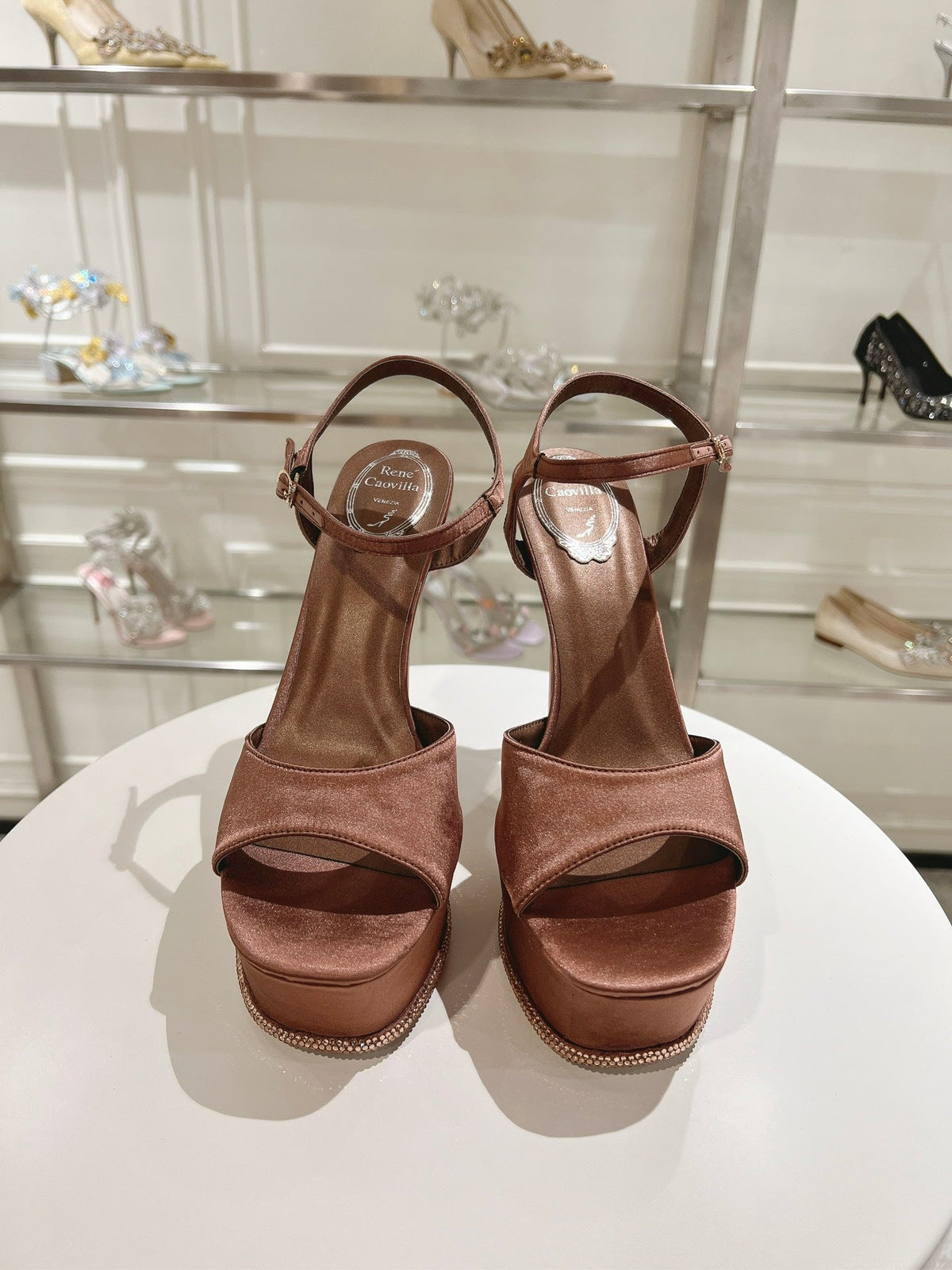Plateau-Stilettosandalen