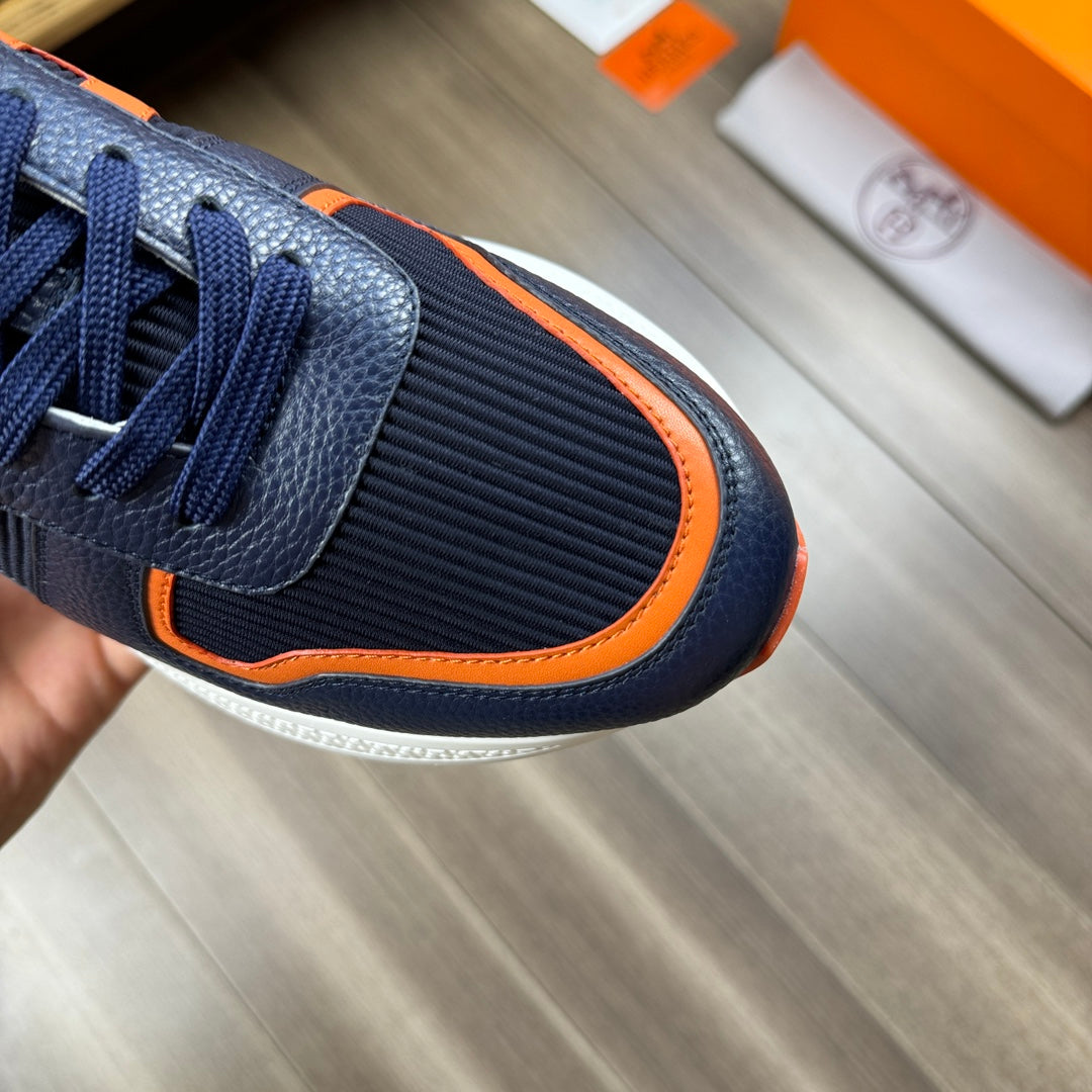 Gestreifte Ledersneaker H