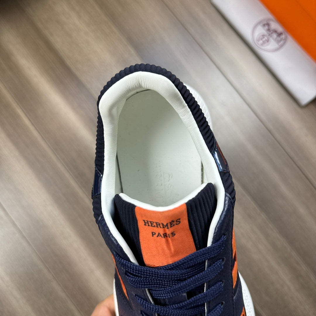 Gestreifte Ledersneaker H