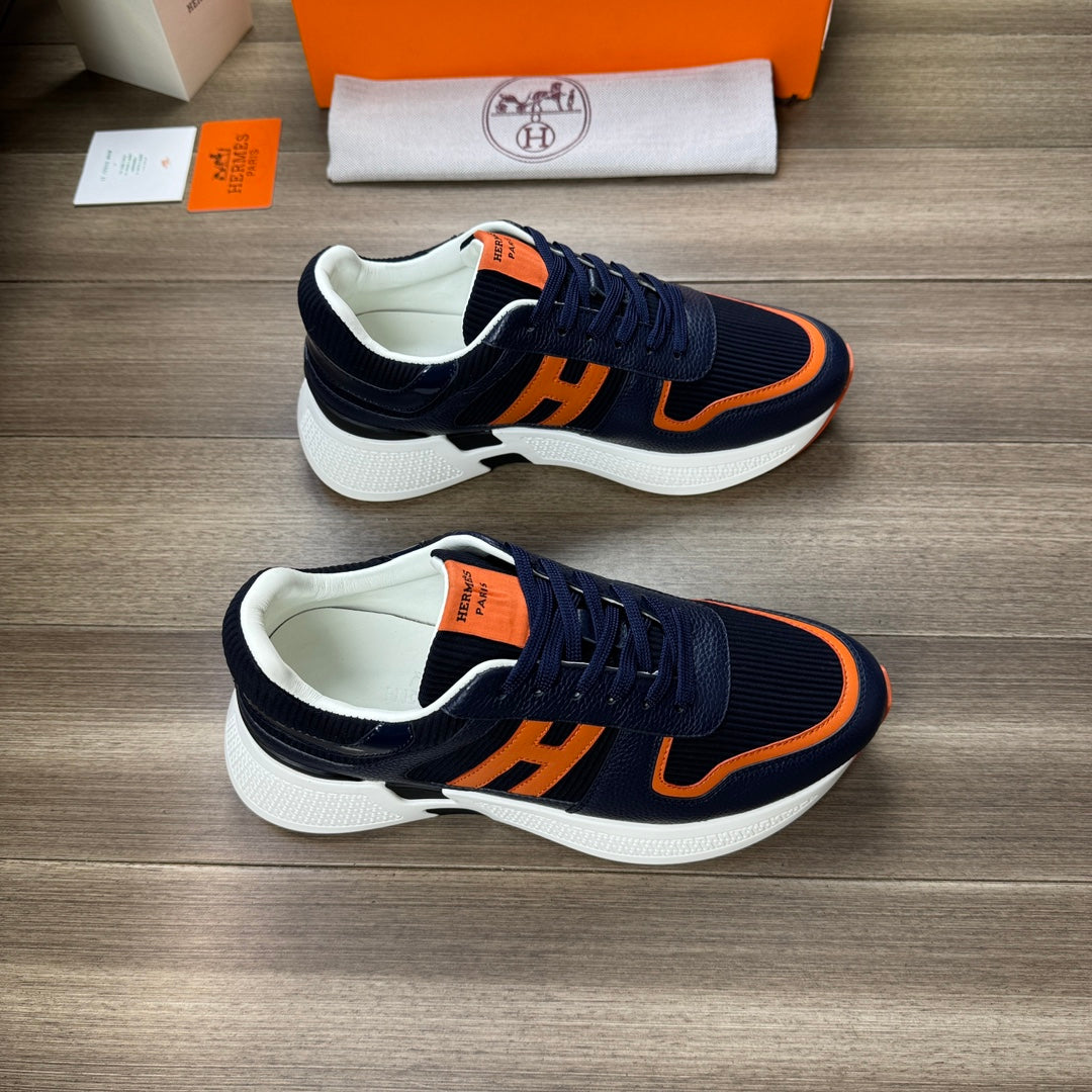 Gestreifte Ledersneaker H