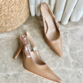 Tacones de salón con jacquard bordado