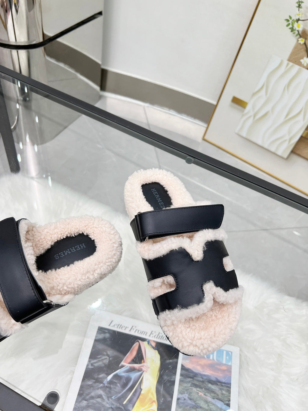 Soft wool slippers