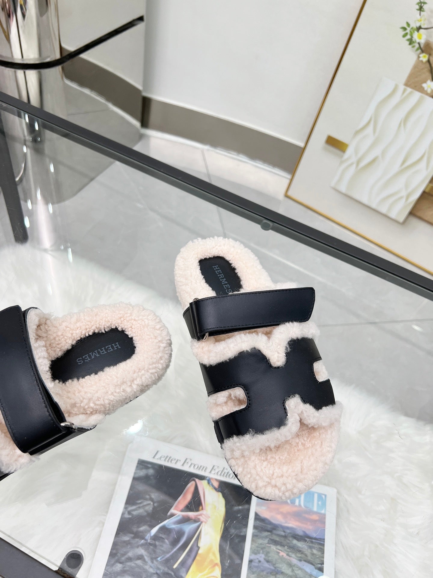Soft wool slippers