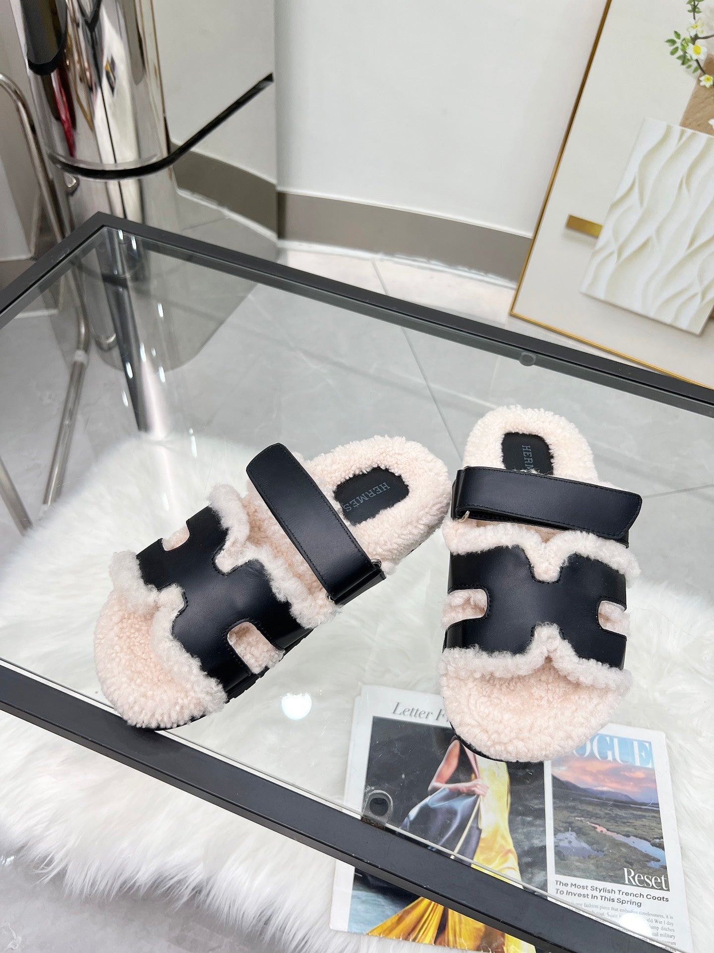 Soft wool slippers