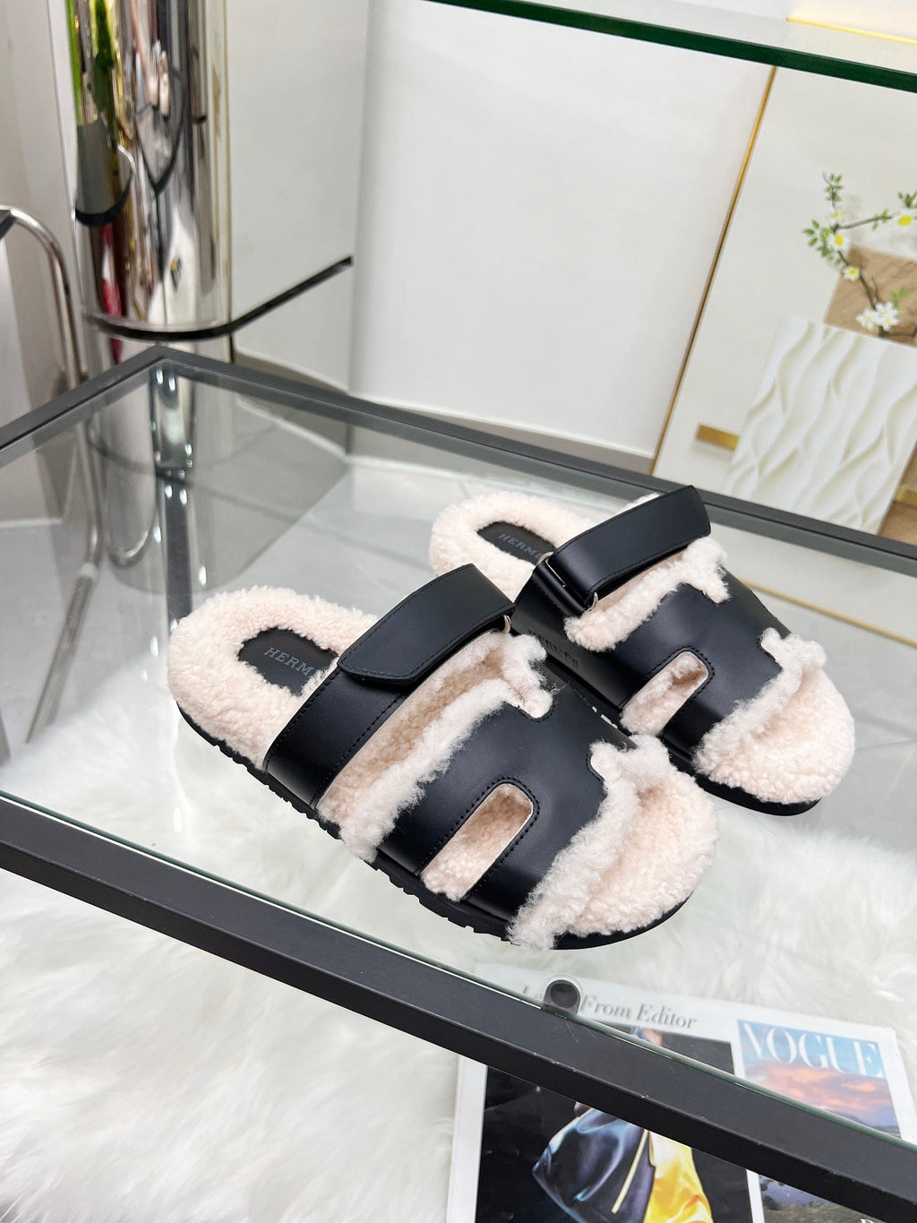Soft wool slippers