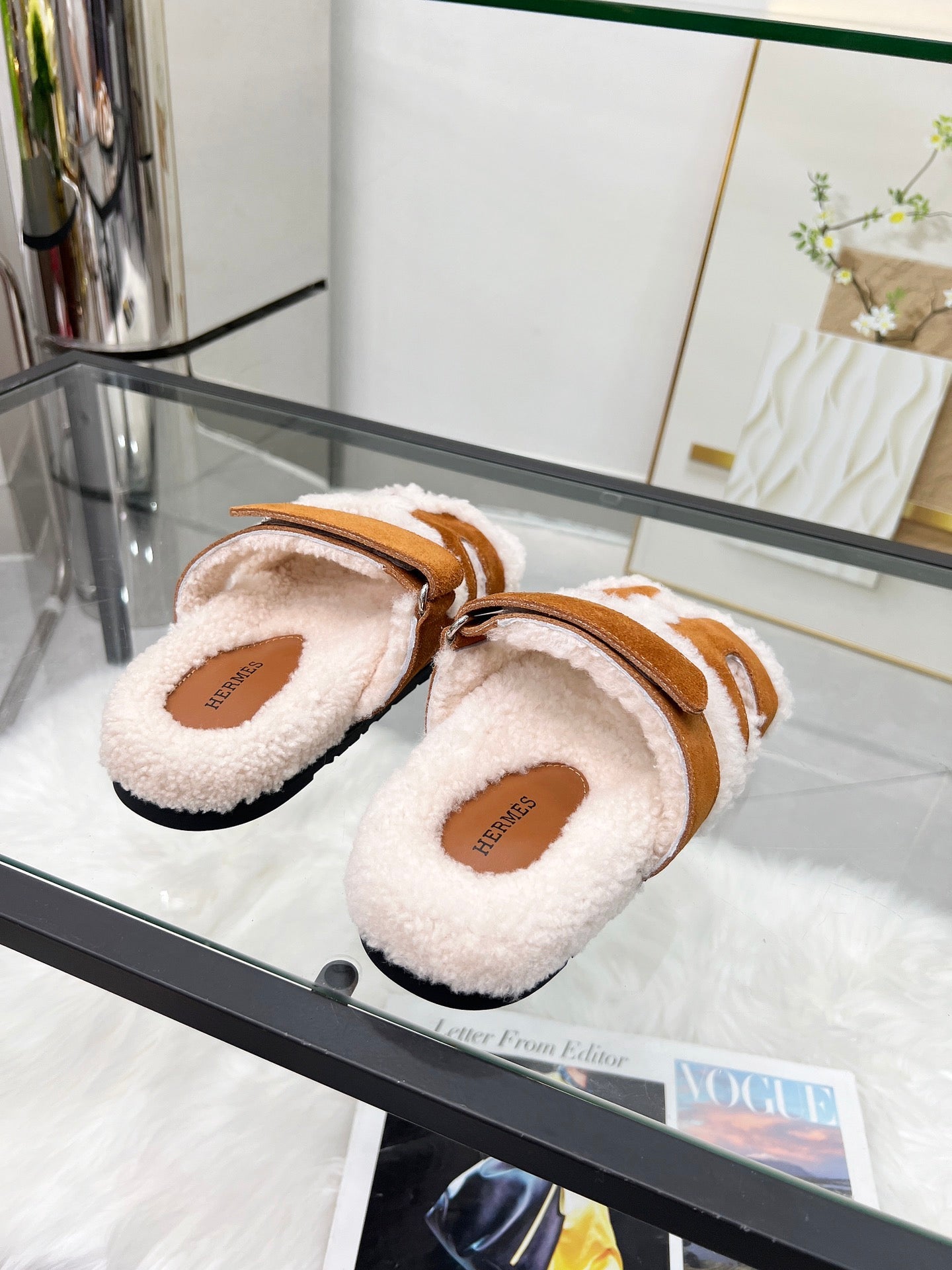 Soft wool slippers