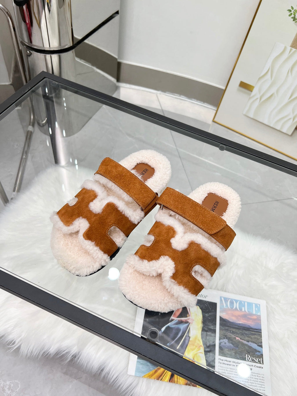 Soft wool slippers