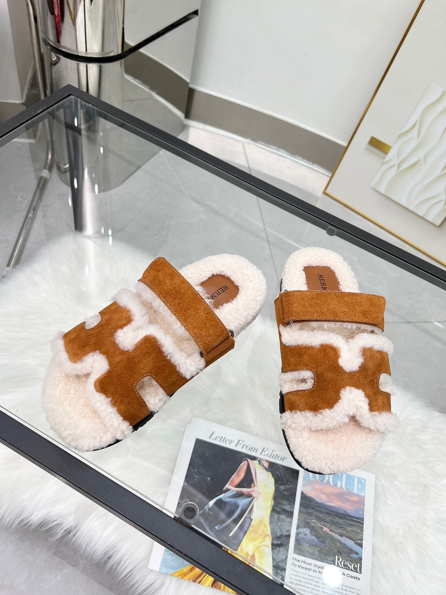 Soft wool slippers