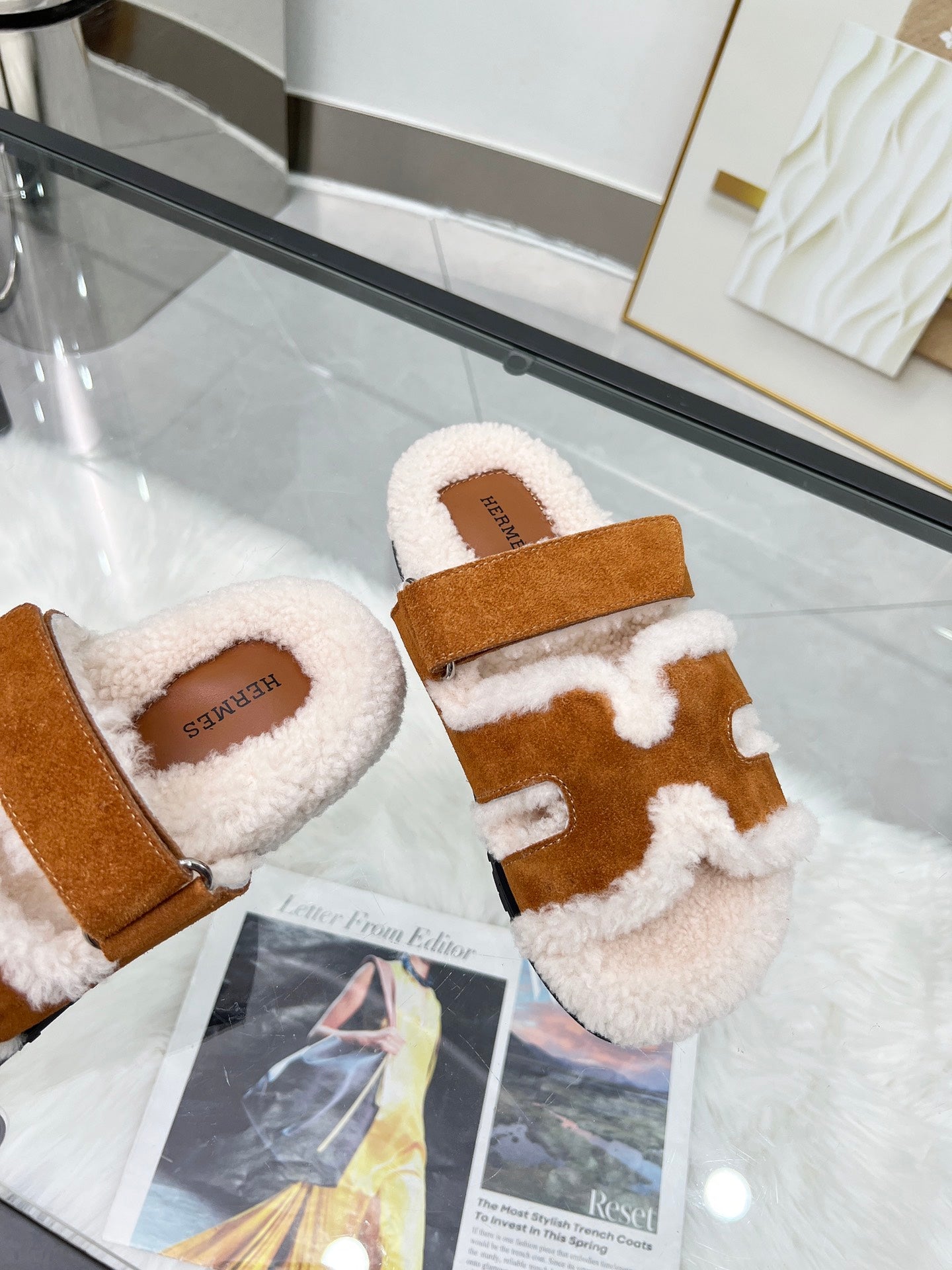 Soft wool slippers