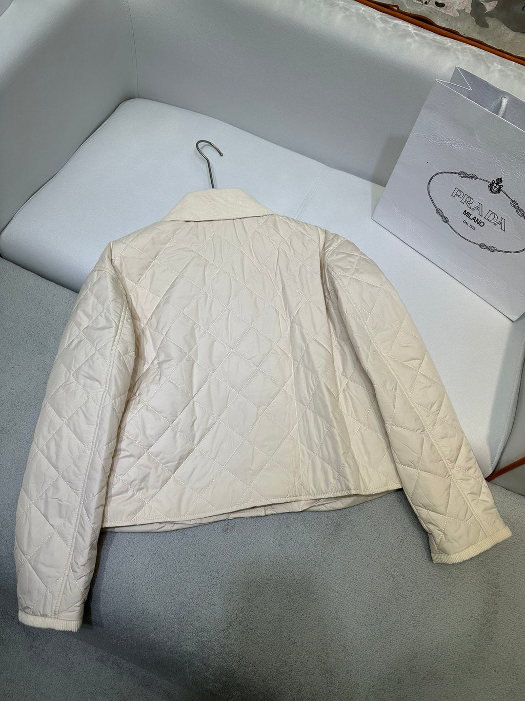 Baumwolljacke mit Samtkragen
