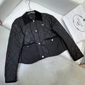 Baumwolljacke mit Samtkragen