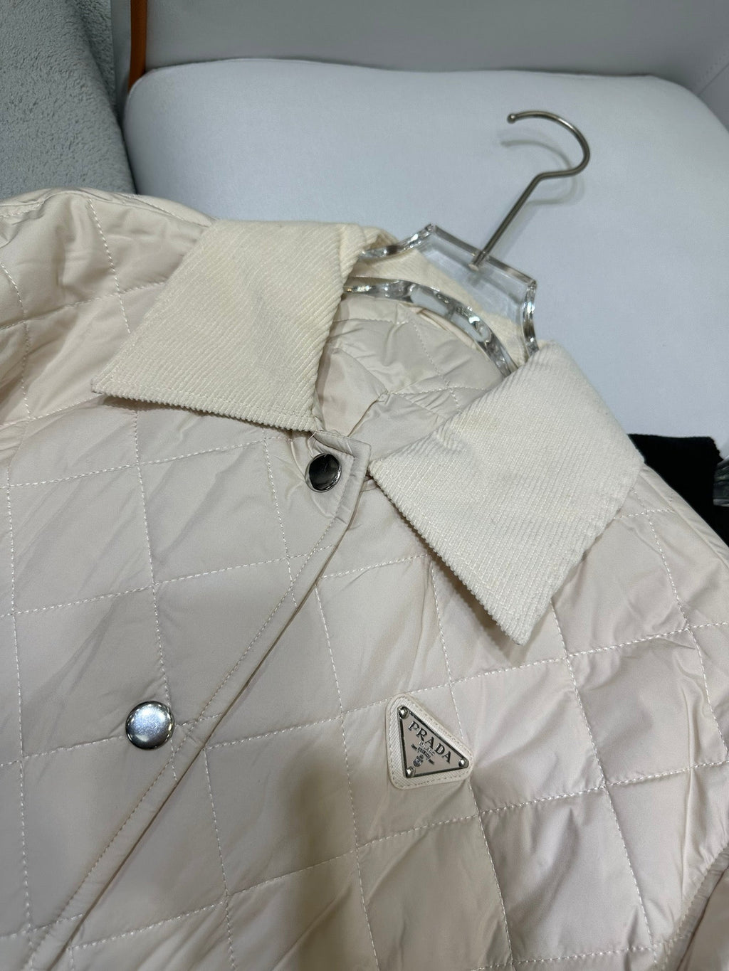 Baumwolljacke mit Samtkragen