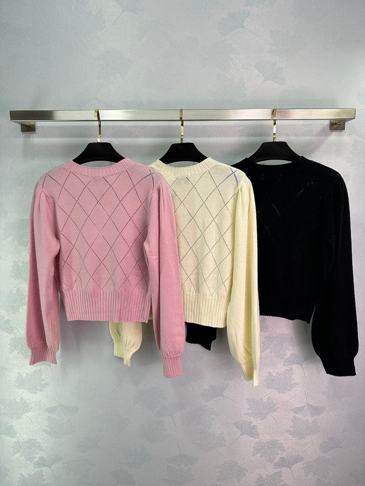 Retro-Stricktop mit Kontrastdetails