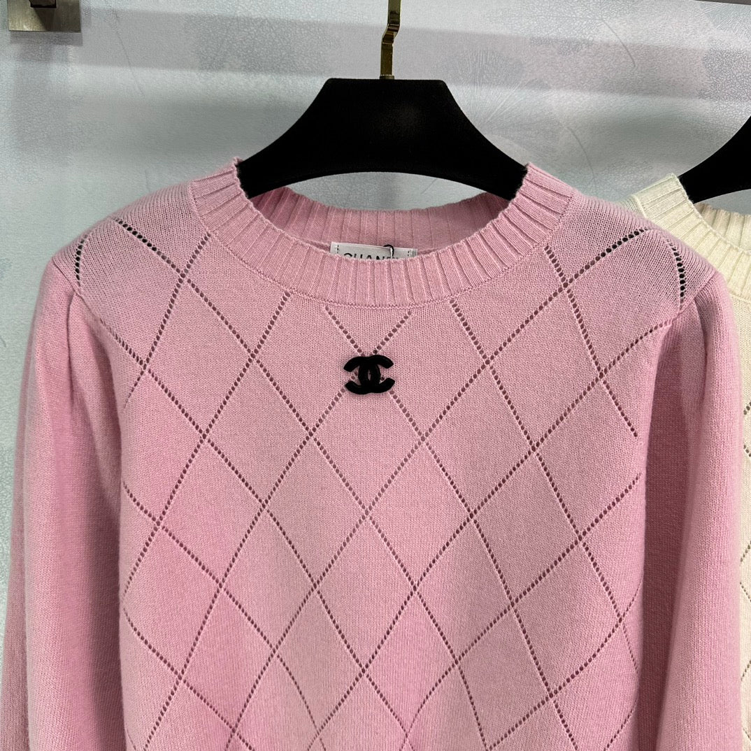 Retro-Stricktop mit Kontrastdetails