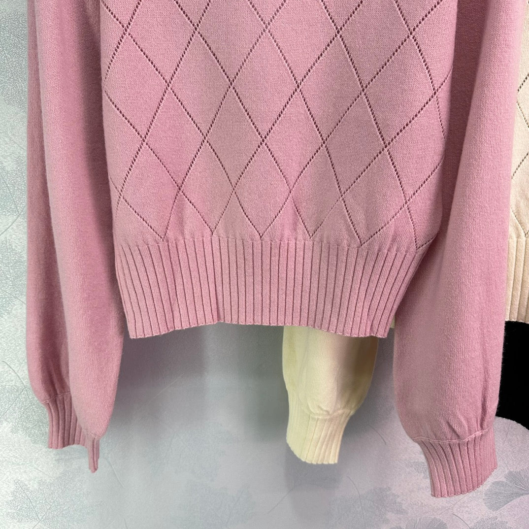 Retro-Stricktop mit Kontrastdetails