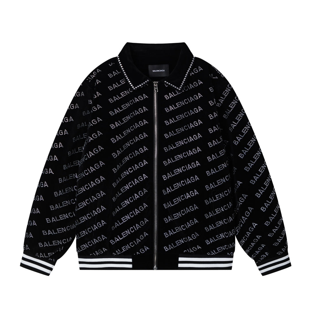 Samt-Baseballjacke für Herren