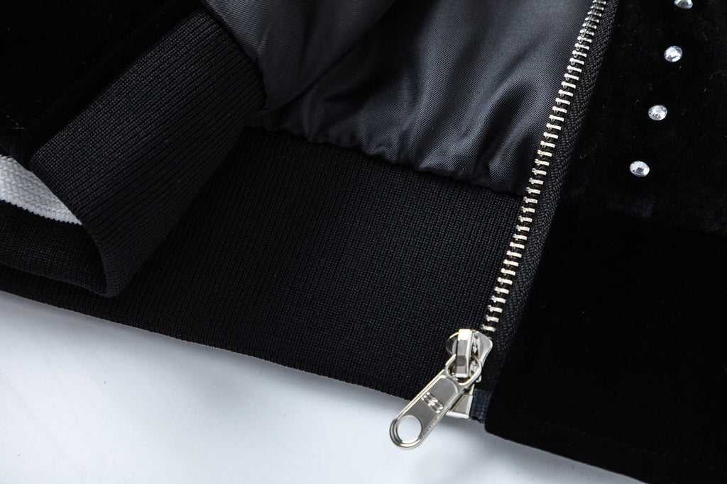 Samt-Baseballjacke für Herren