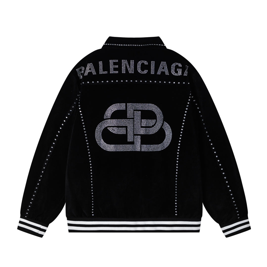 Samt-Baseballjacke für Herren