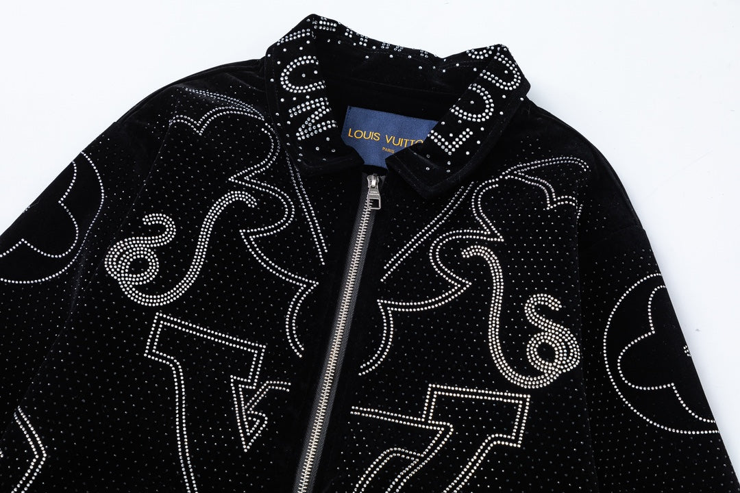 Men's velvet baseball jacket