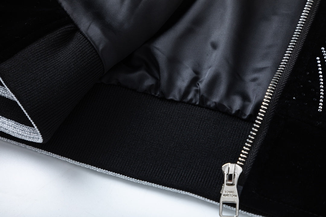 Men's velvet baseball jacket