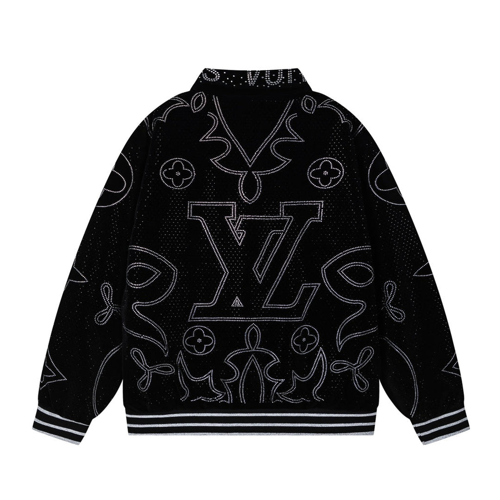 Men's velvet baseball jacket