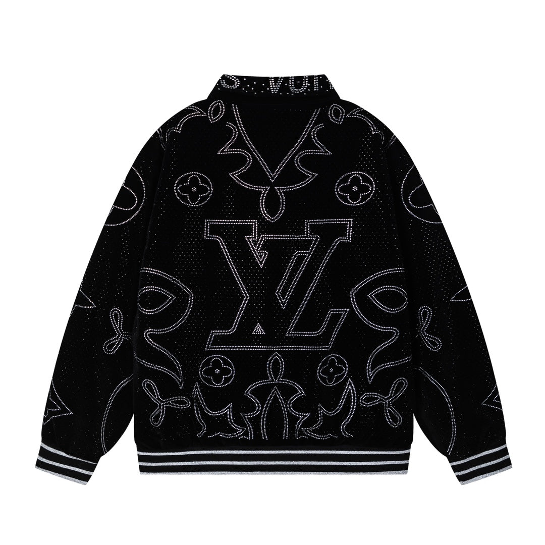 Men's velvet baseball jacket