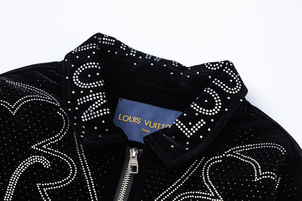 Men's velvet baseball jacket
