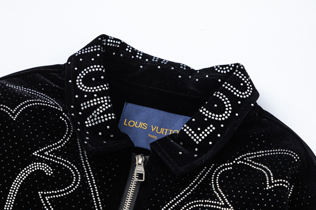 Men's velvet baseball jacket