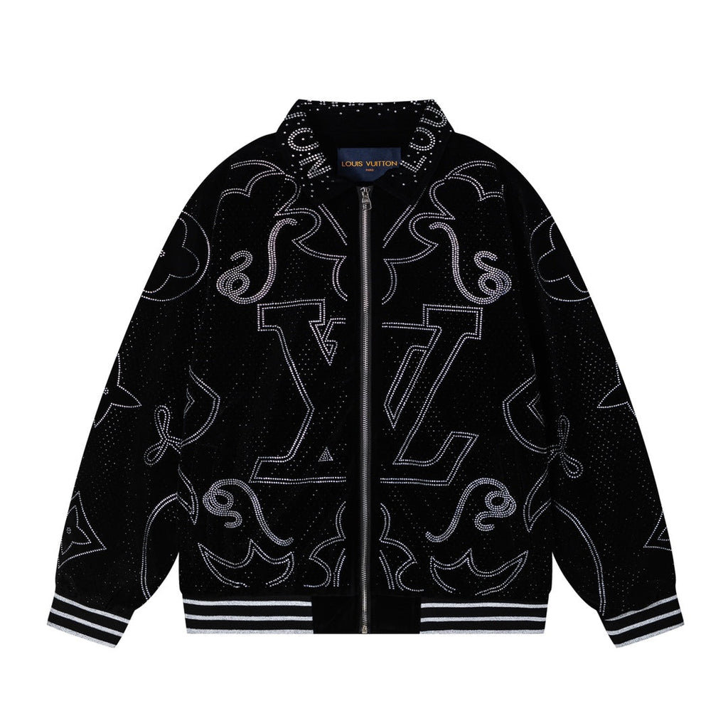 Men's velvet baseball jacket