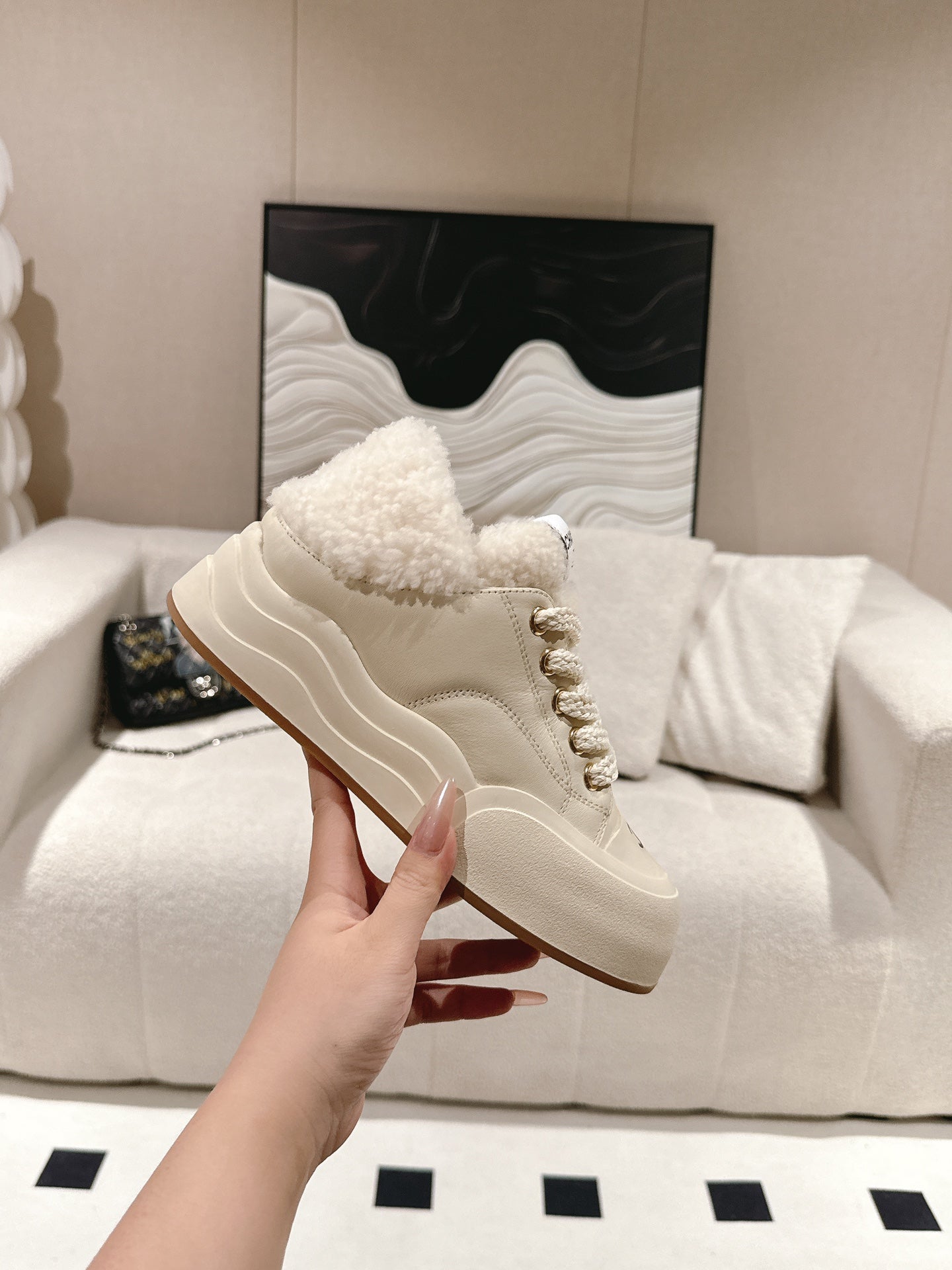 Botas de nieve de plataforma para mujer