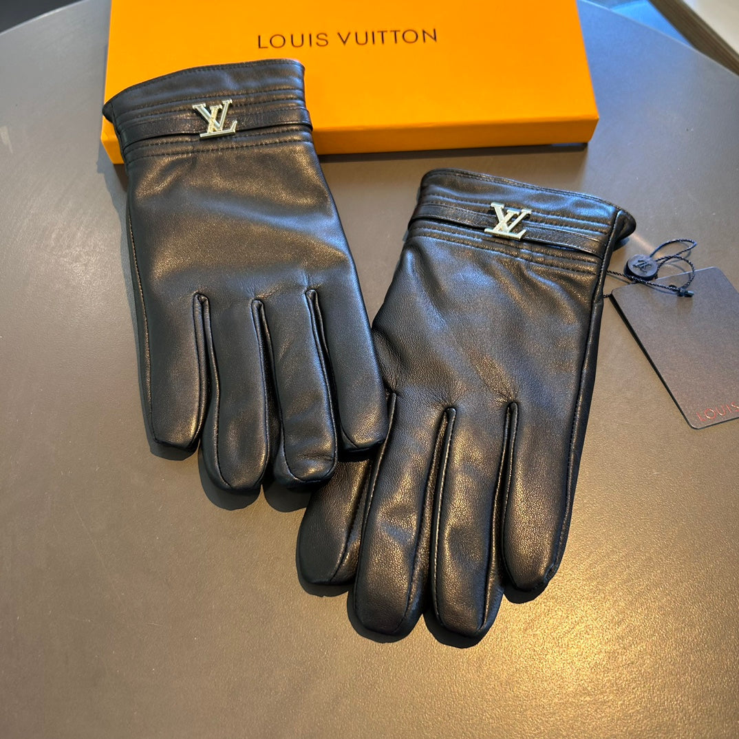 Men's sheepskin gloves with cashmere lining