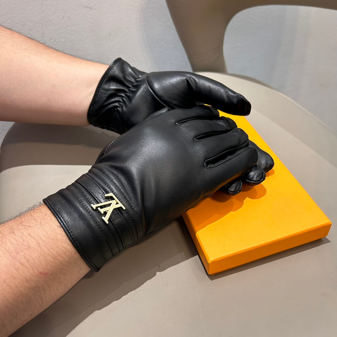 Men's sheepskin gloves with cashmere lining
