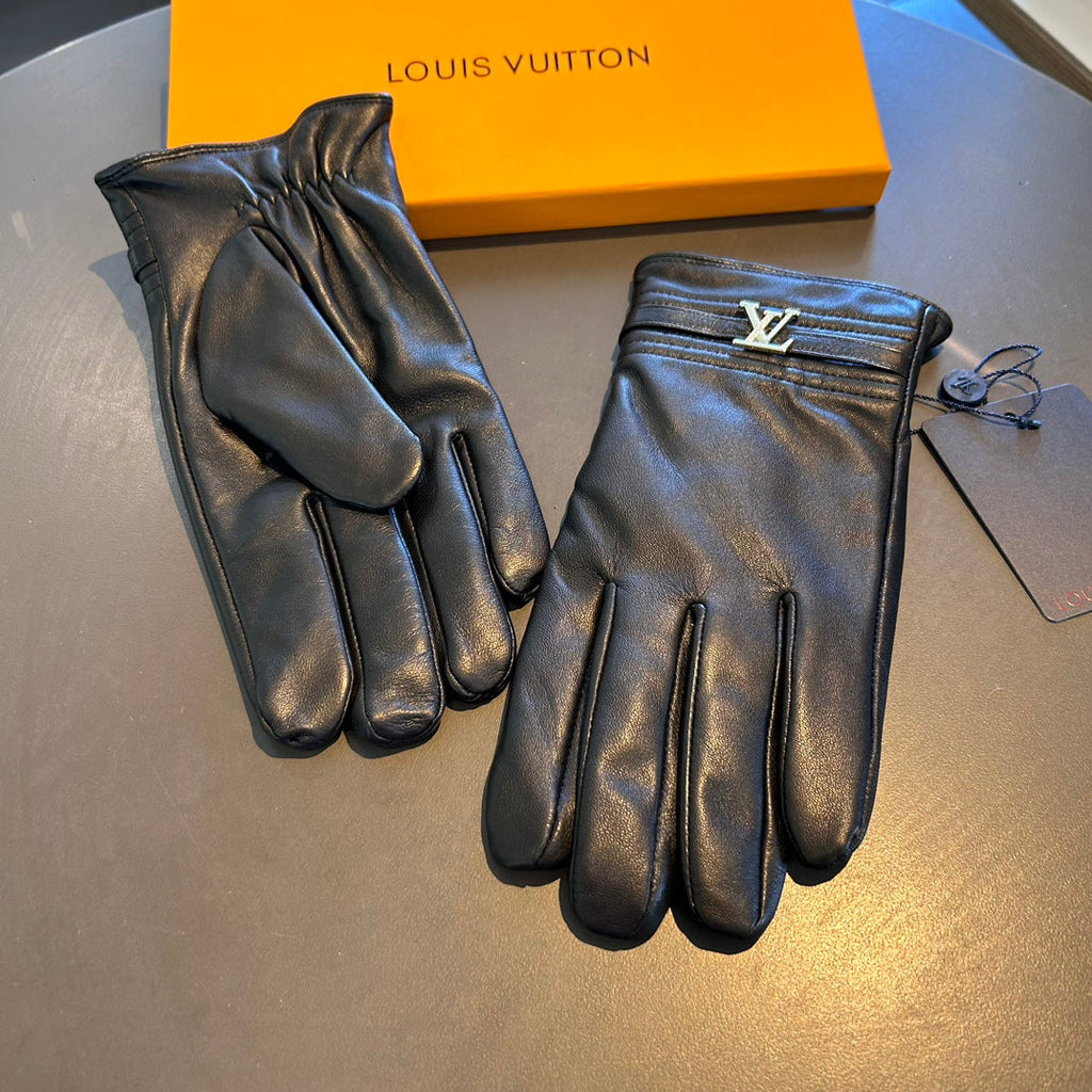 Men's sheepskin gloves with cashmere lining