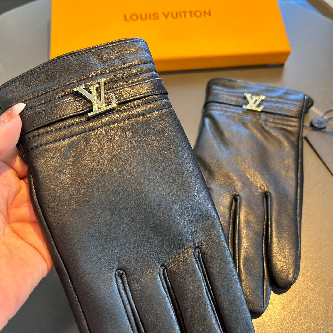 Men's sheepskin gloves with cashmere lining