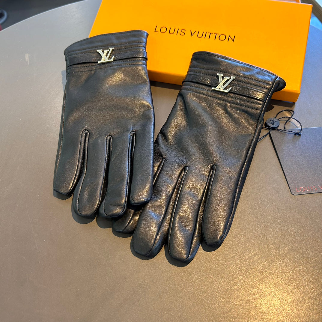 Men's sheepskin gloves with cashmere lining