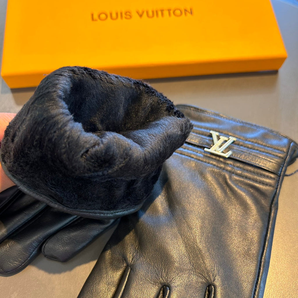 Men's sheepskin gloves with cashmere lining