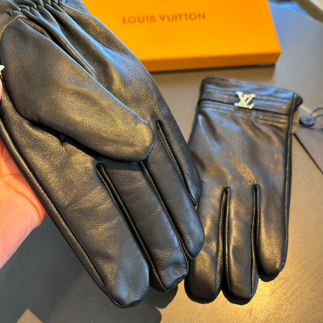 Men's sheepskin gloves with cashmere lining