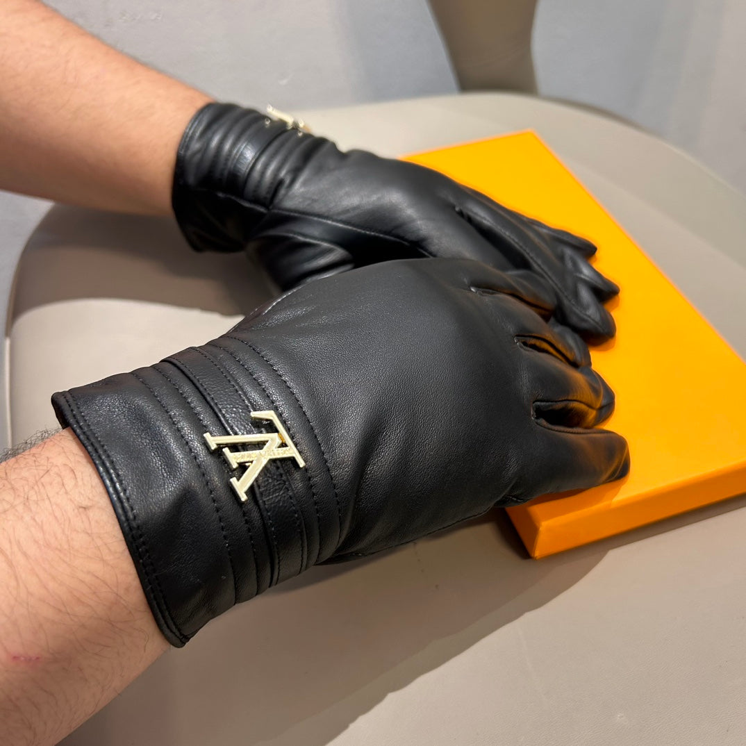 Men's sheepskin gloves with cashmere lining