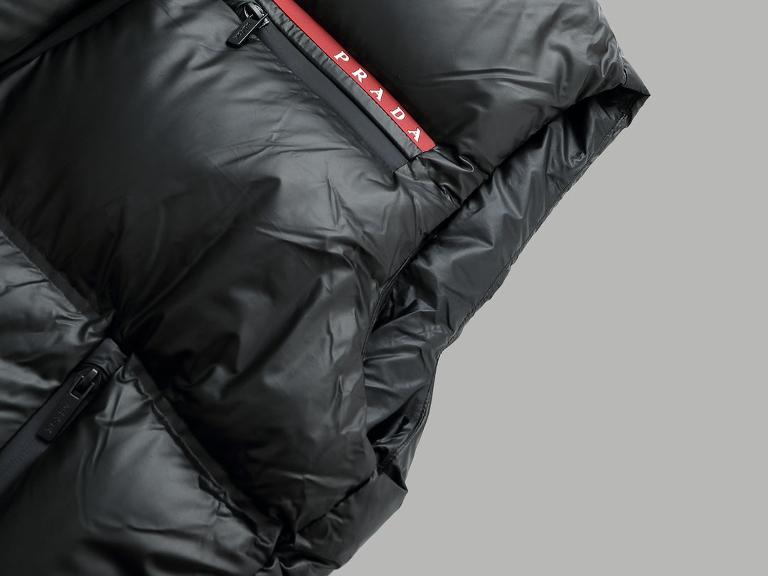 Shiny goose down vest