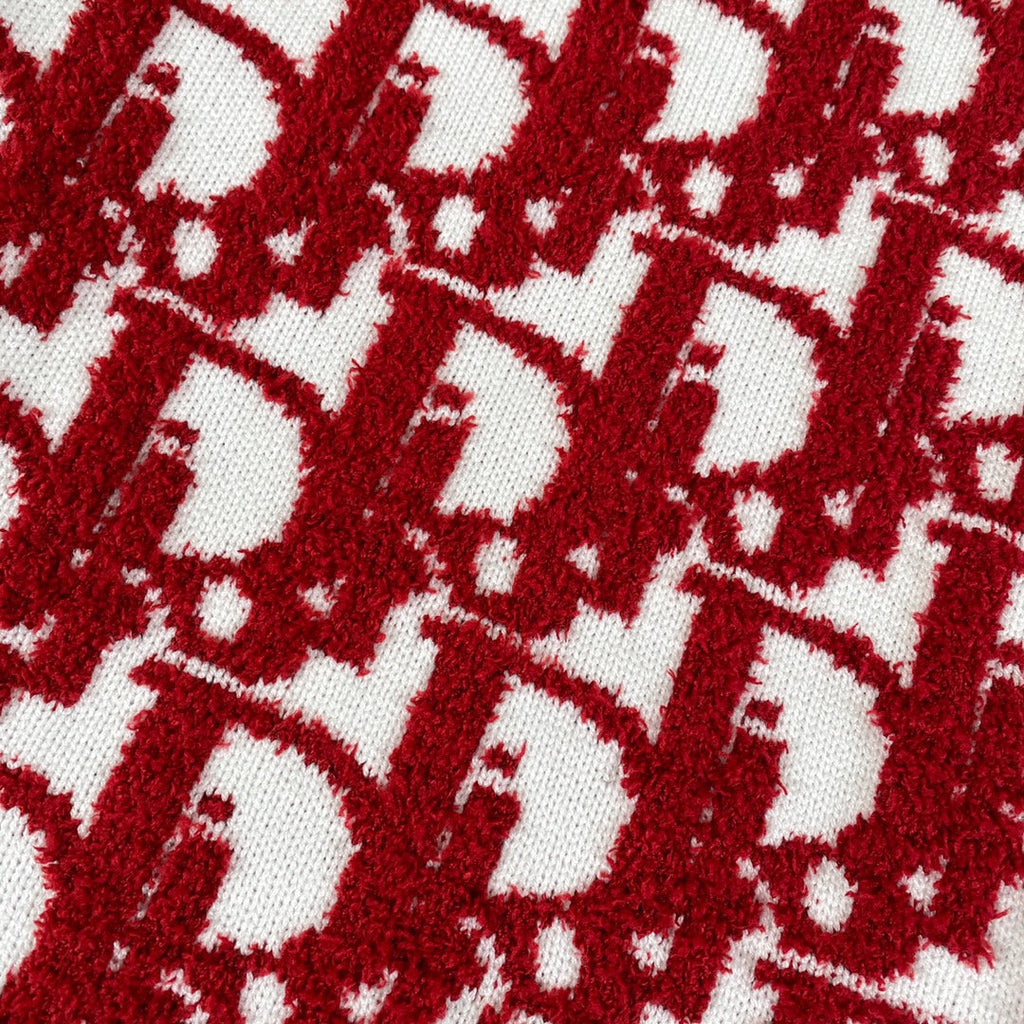 Cashmere jacquard long-sleeve sweater