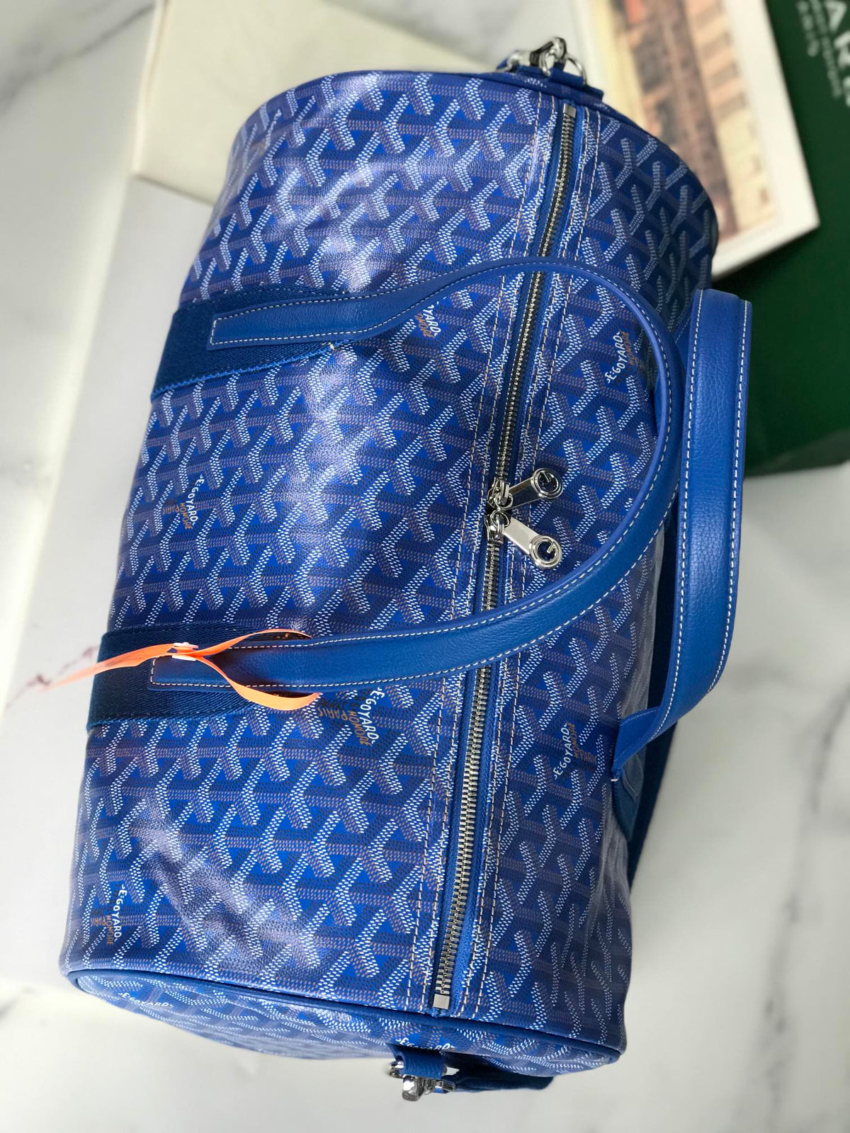 Sportreisetasche Zylinderform – Blau (40 cm)